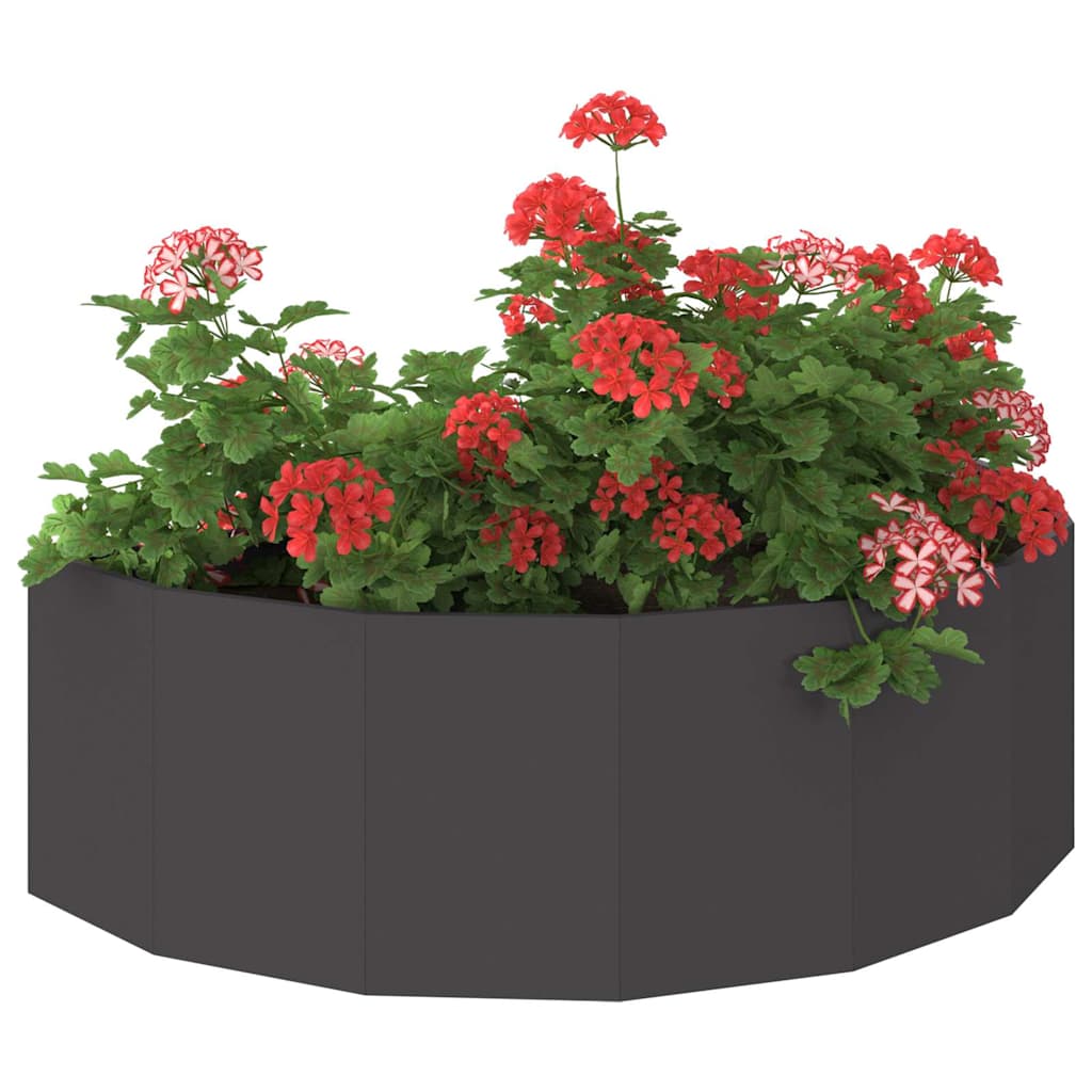 Fioriera Nero 120 x 60 x 35 cm Acciaio