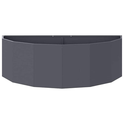 Fioriera Antracite 120 x 60 x 35 cm Acciaio