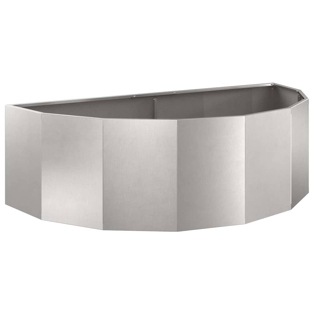 Fioriera Argento 120 x 60 x 35 cm Acciaio inossidabile