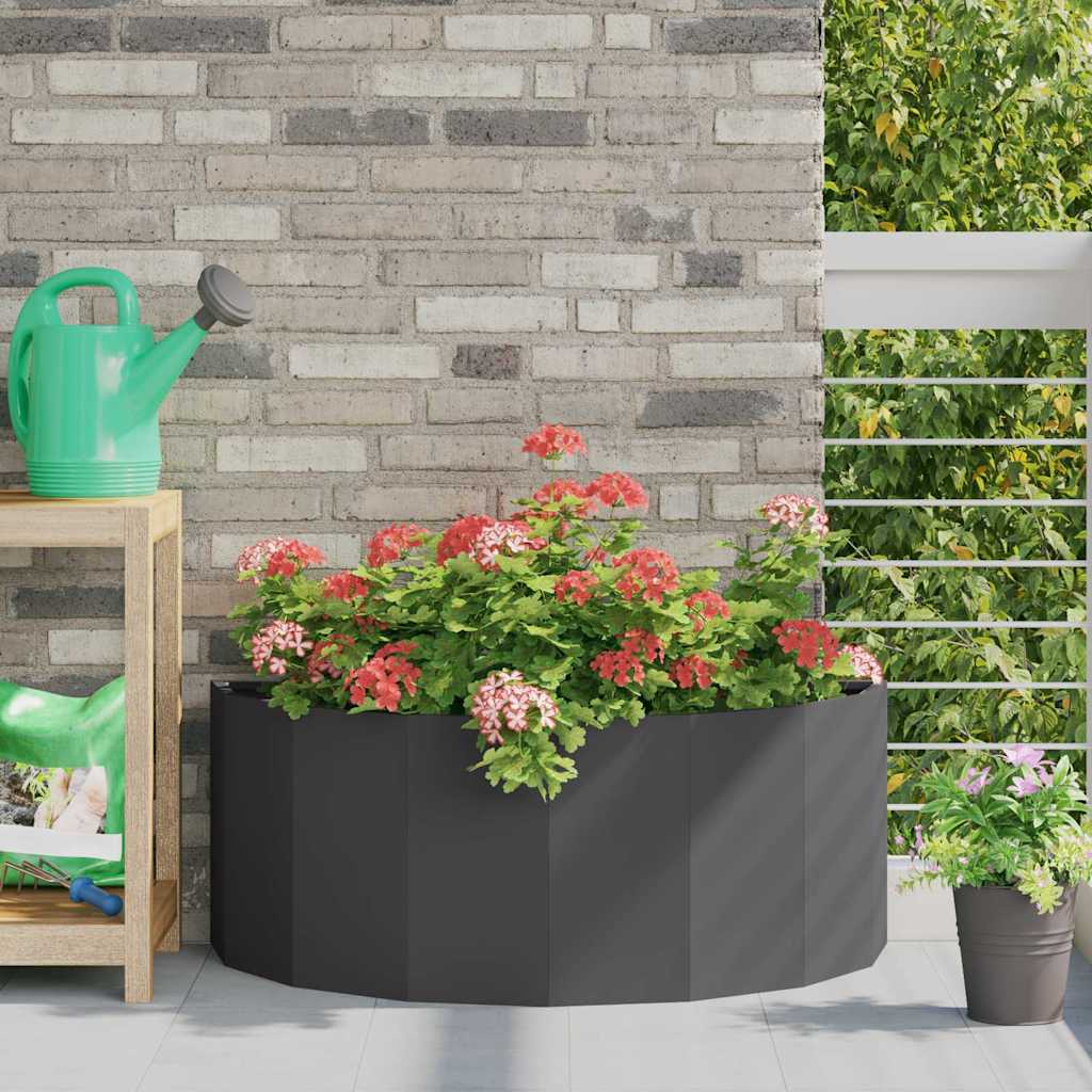 Fioriera Nero 90 x 45 x 35 cm Acciaio