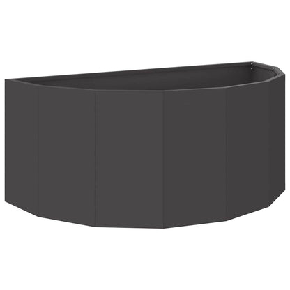 Fioriera Nero 90 x 45 x 35 cm Acciaio
