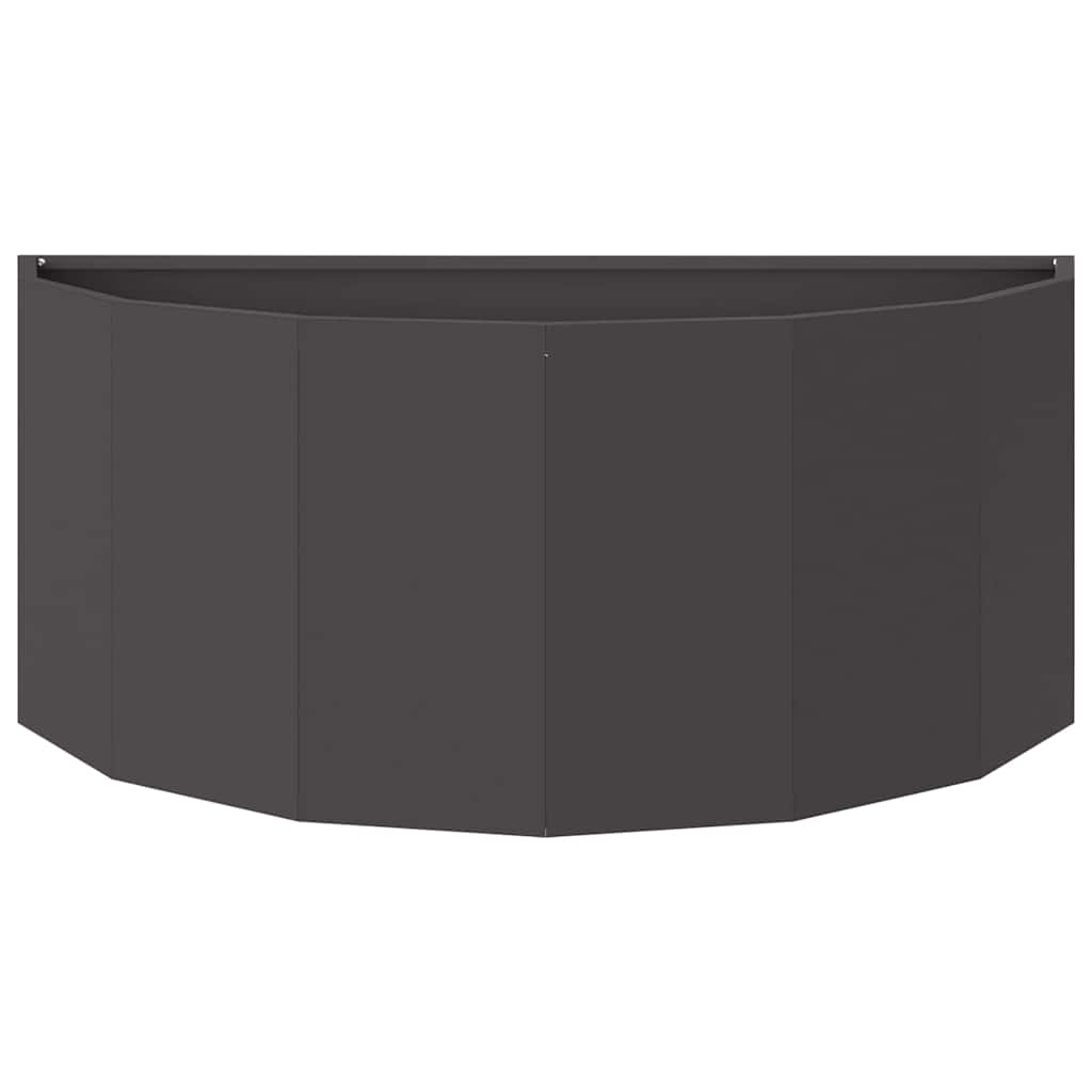 Fioriera Nero 90 x 45 x 35 cm Acciaio