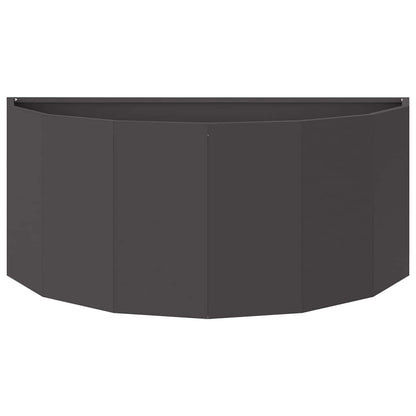Fioriera Nero 90 x 45 x 35 cm Acciaio