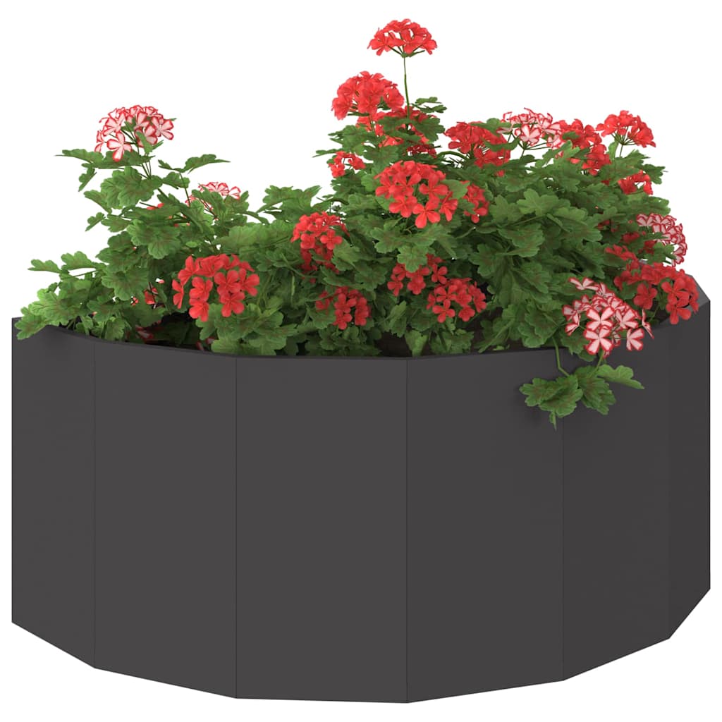 Fioriera Nero 90 x 45 x 35 cm Acciaio