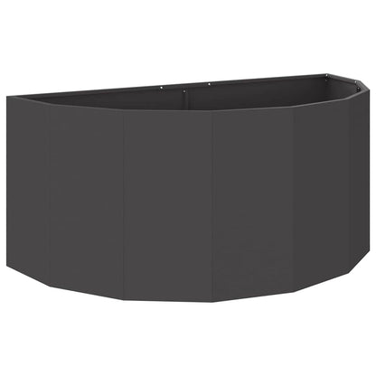 Fioriera Nero 120 x 60 x 50 cm Acciaio