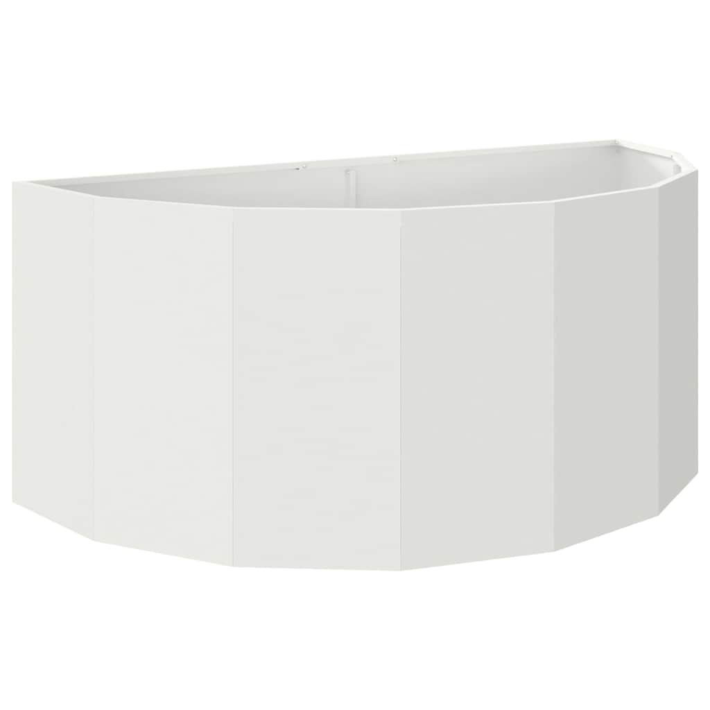 Fioriera Bianco 120 x 60 x 50 cm Acciaio