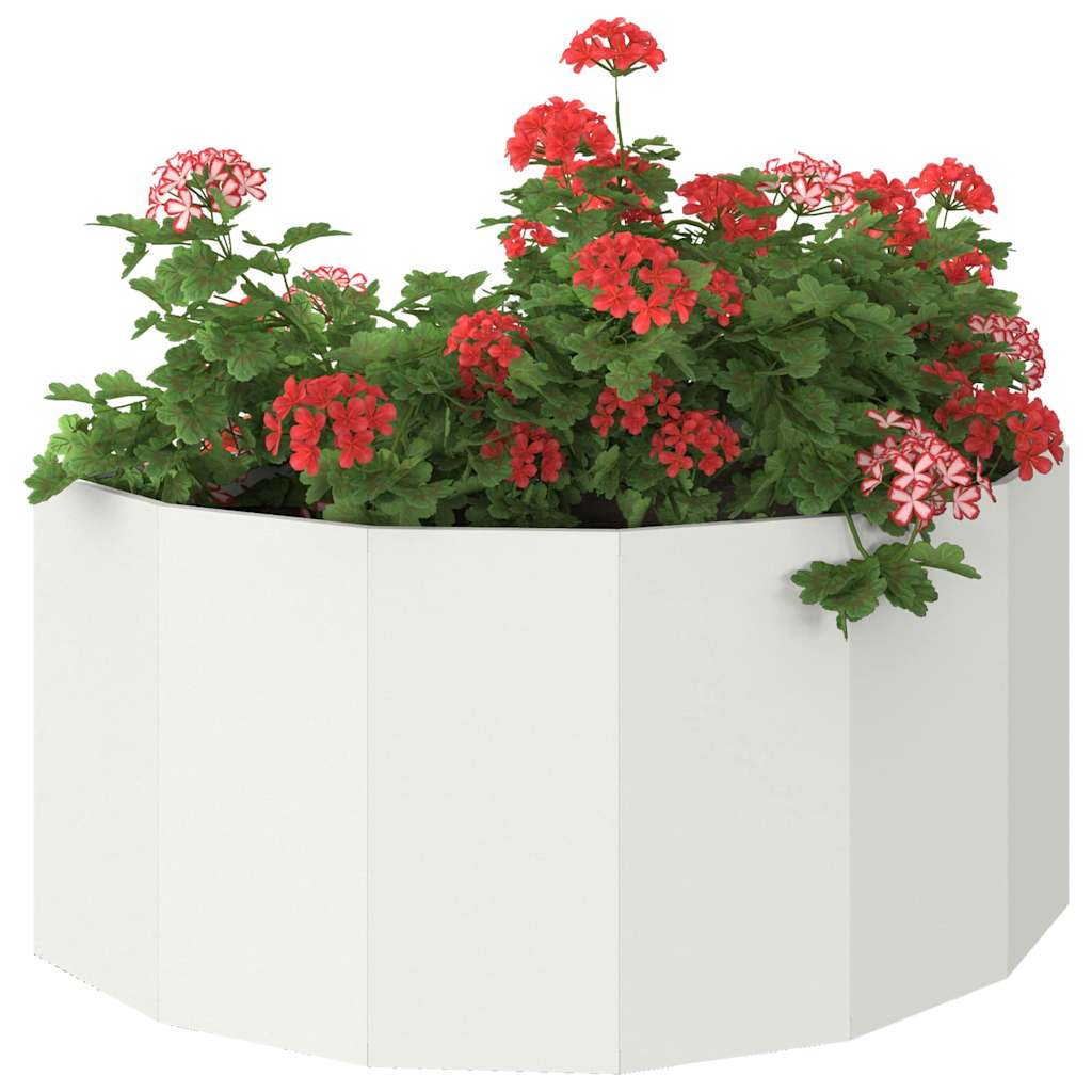 Fioriera Bianco 120 x 60 x 50 cm Acciaio