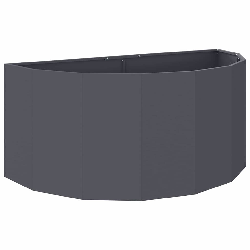Fioriera Antracite 120 x 60 x 50 cm Acciaio