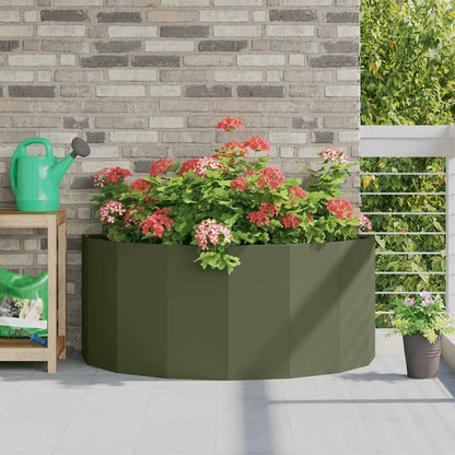Fioriera Verde oliva 120 x 60 x 50 cm Acciaio