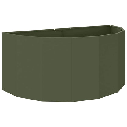 Fioriera Verde oliva 120 x 60 x 50 cm Acciaio