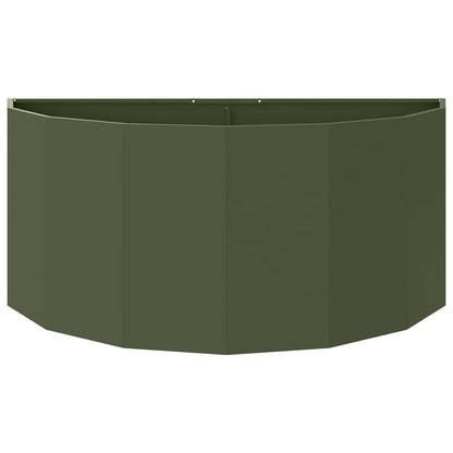 Fioriera Verde oliva 120 x 60 x 50 cm Acciaio