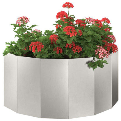 Fioriera Argento 120 x 60 x 50 cm Acciaio inossidabile