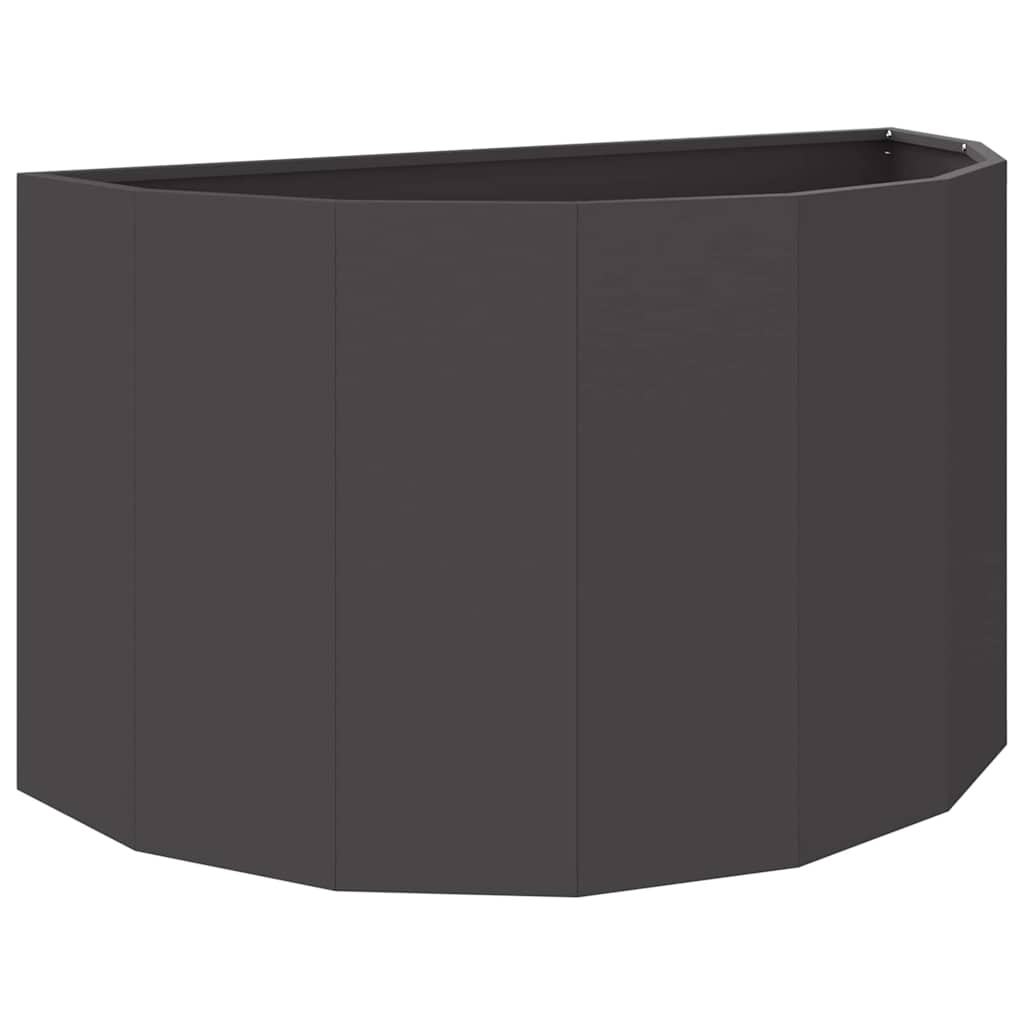 Fioriera Nero 90 x 45 x 50 cm Acciaio