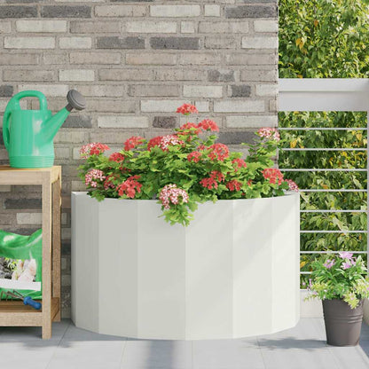 Fioriera Bianco 90 x 45 x 50 cm Acciaio
