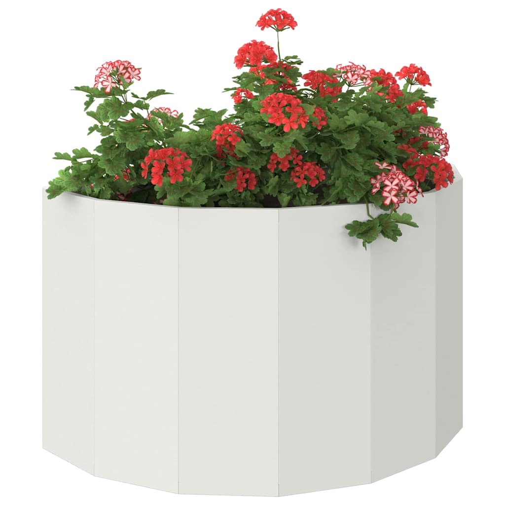 Fioriera Bianco 90 x 45 x 50 cm Acciaio