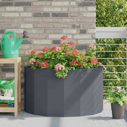 Fioriera Antracite 90 x 45 x 50 cm Acciaio