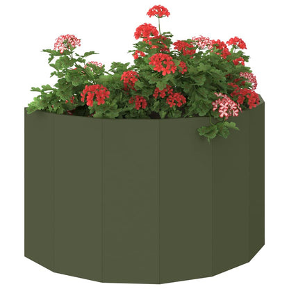 Fioriera Verde oliva 90 x 45 x 50 cm Acciaio