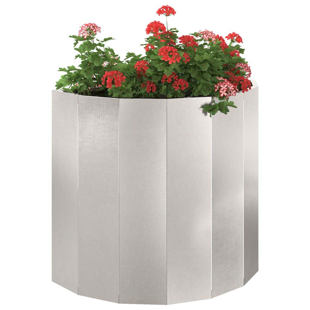 Fioriera Argento 60 x 30 x 50 cm Acciaio inossidabile