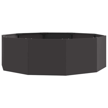 Fioriera Nero 120 x 120 x 35 cm Acciaio