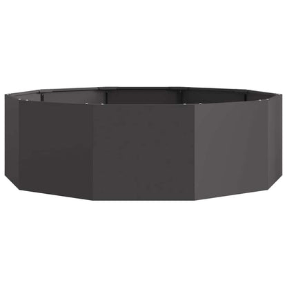 Fioriera Nero 120 x 120 x 35 cm Acciaio