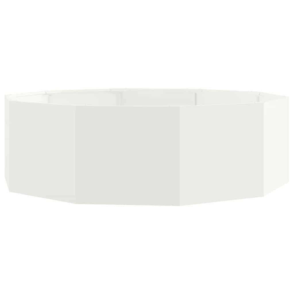 Fioriera Bianco 120 x 120 x 35 cm Acciaio