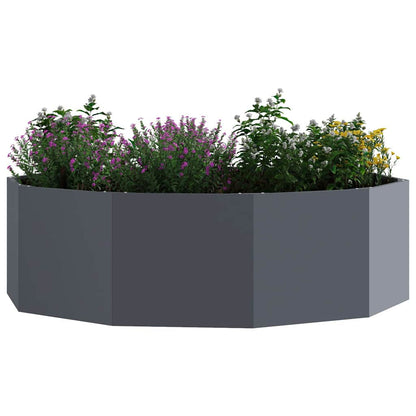 Fioriera Antracite 120 x 120 x 35 cm Acciaio