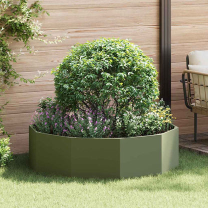 Fioriera Verde oliva 120 x 120 x 35 cm Acciaio