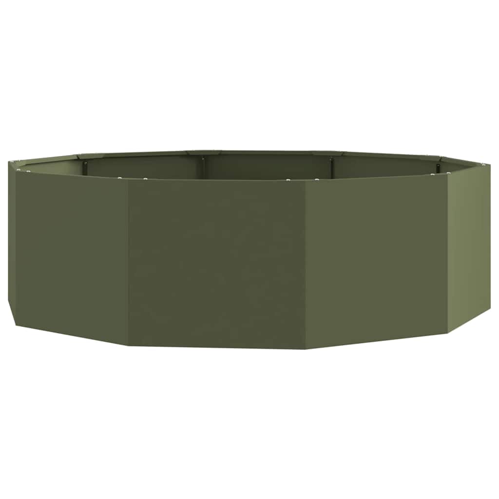 Fioriera Verde oliva 120 x 120 x 35 cm Acciaio