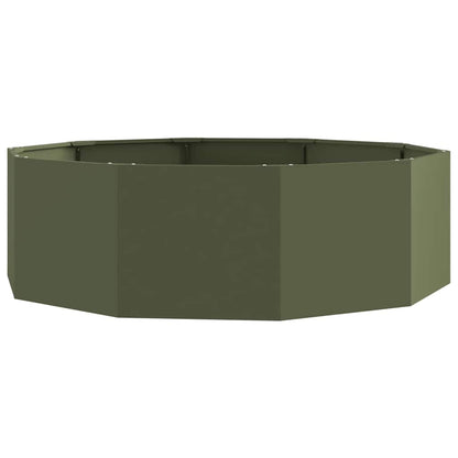 Fioriera Verde oliva 120 x 120 x 35 cm Acciaio