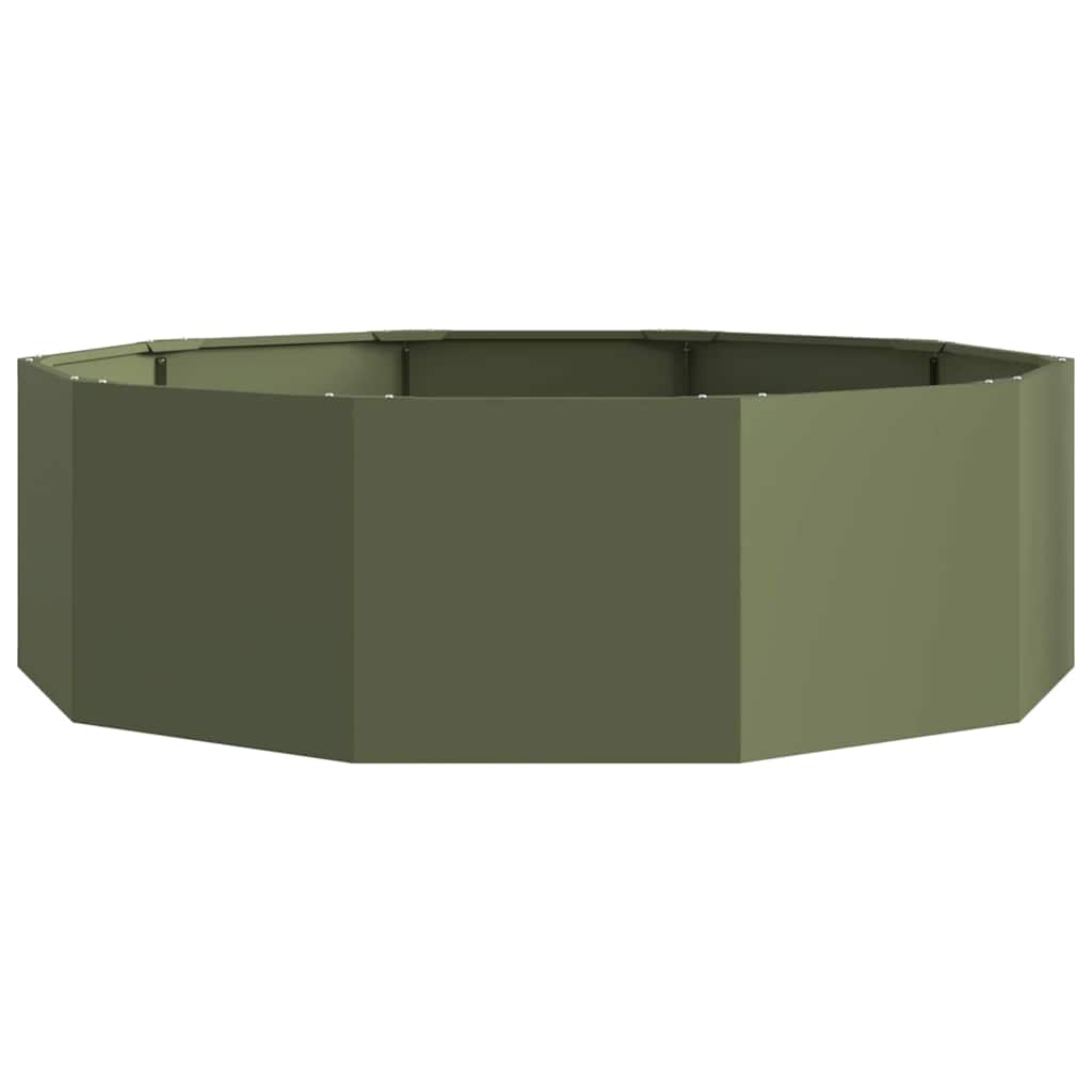 Fioriera Verde oliva 120 x 120 x 35 cm Acciaio