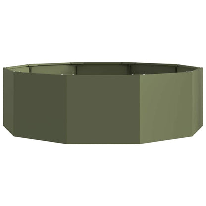 Fioriera Verde oliva 120 x 120 x 35 cm Acciaio