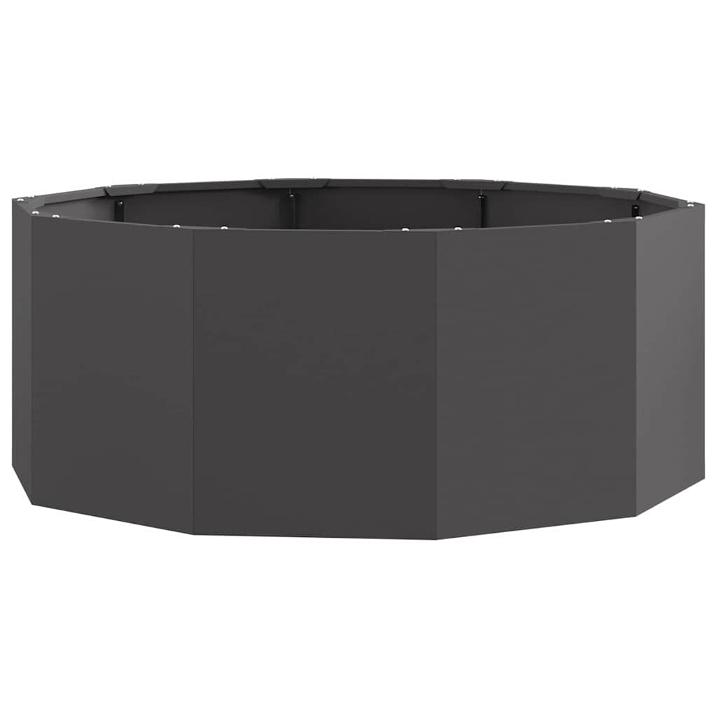 Fioriera Nero 90 x 90 x 35 cm Acciaio