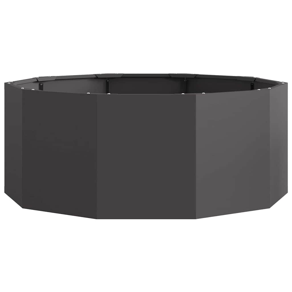 Fioriera Nero 90 x 90 x 35 cm Acciaio