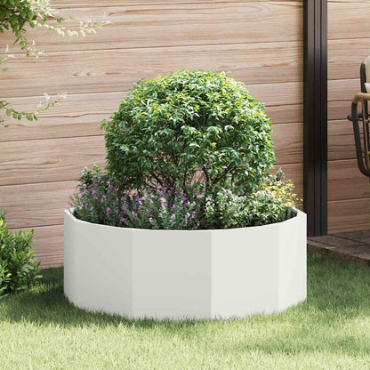 Fioriera Bianco 90 x 90 x 35 cm Acciaio