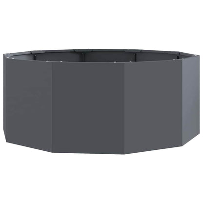 Fioriera Antracite 90 x 90 x 35 cm Acciaio