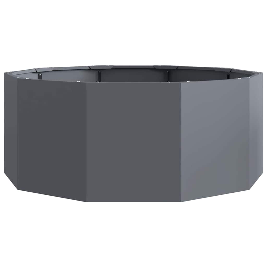 Fioriera Antracite 90 x 90 x 35 cm Acciaio