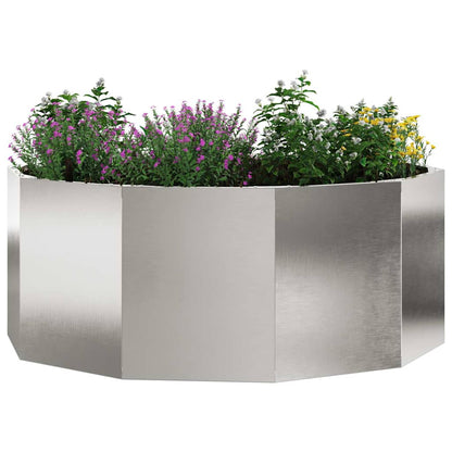 Fioriera Argento 90 x 90 x 35 cm Acciaio inossidabile