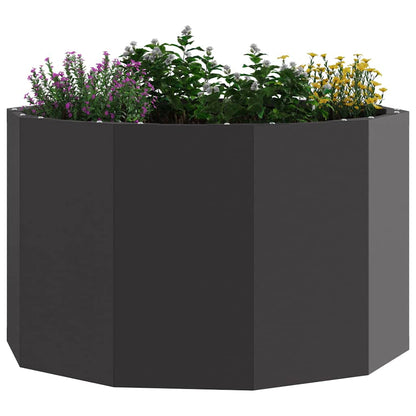 Fioriera Nero 60 x 60 x 35 cm Acciaio