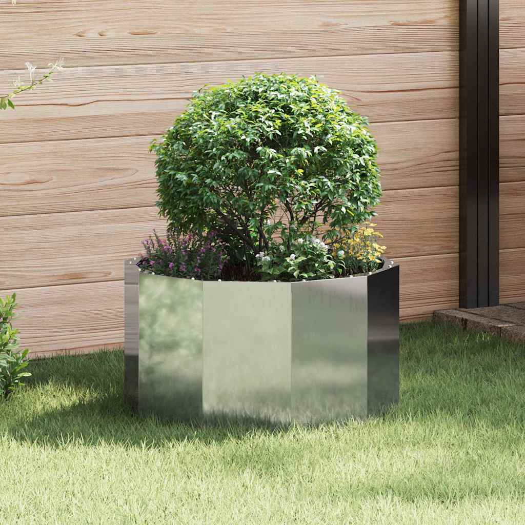 Fioriera Argento 60 x 60 x 35 cm Acciaio zincato
