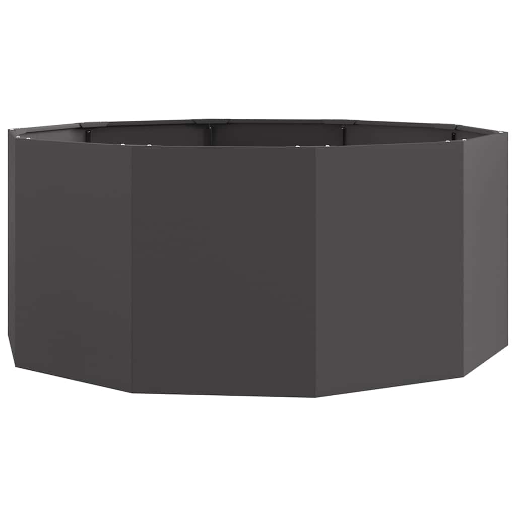 Fioriera Nero 120 x 120 x 50 cm Acciaio