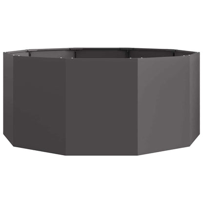 Fioriera Nero 120 x 120 x 50 cm Acciaio