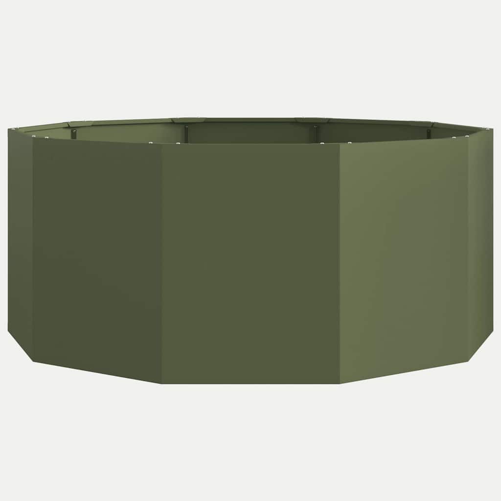 Fioriera Verde oliva 120 x 120 x 50 cm Acciaio