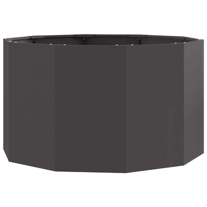 Fioriera Nero 90 x 90 x 50 cm Acciaio
