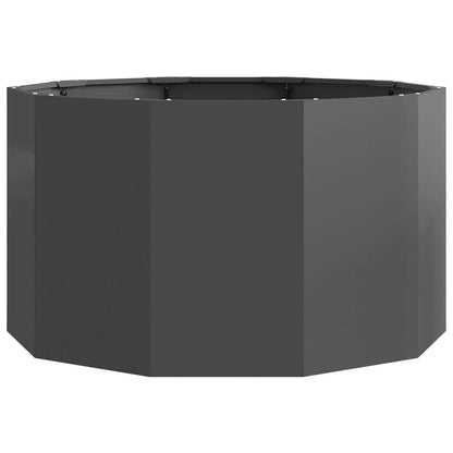 Fioriera Nero 90 x 90 x 50 cm Acciaio