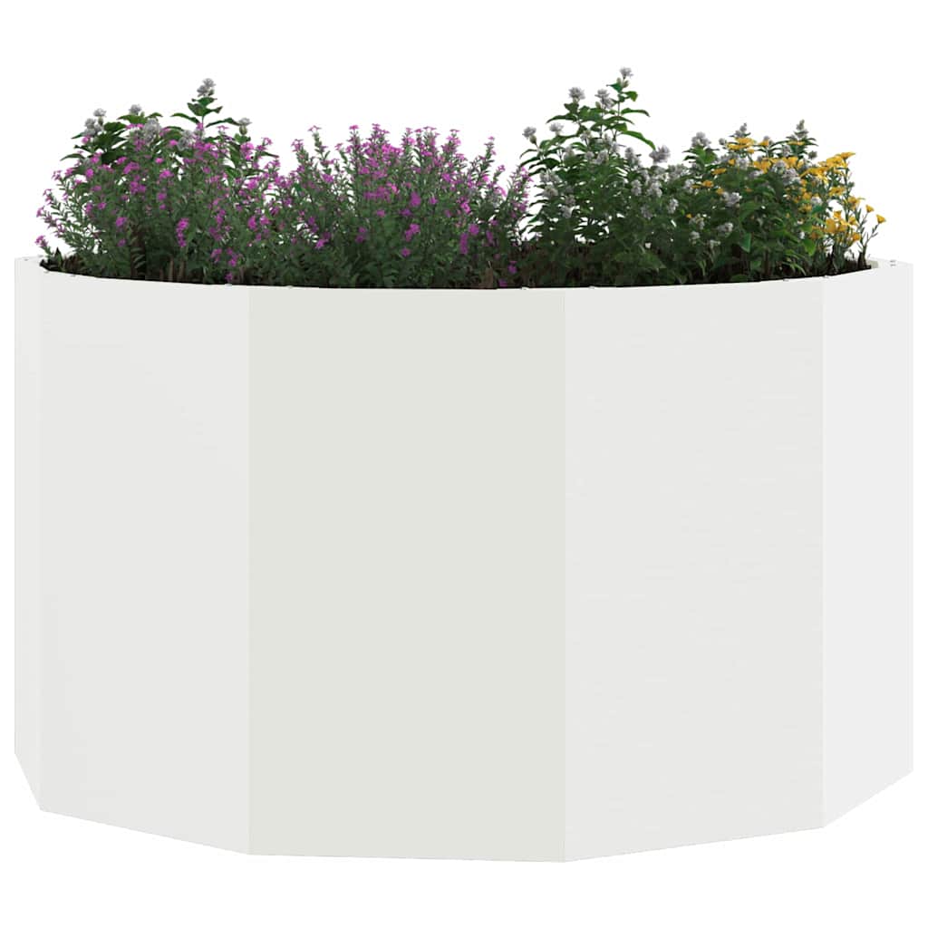Fioriera Bianco 90 x 90 x 50 cm Acciaio