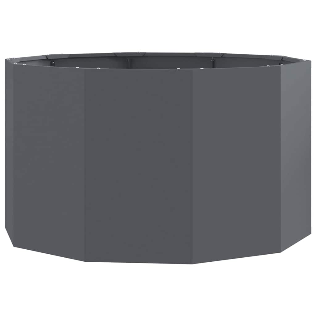 Fioriera Antracite 90 x 90 x 50 cm Acciaio