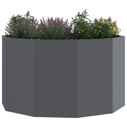 Fioriera Antracite 90 x 90 x 50 cm Acciaio
