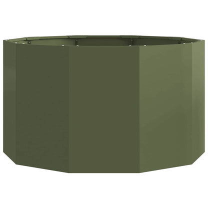 Fioriera Verde oliva 90 x 90 x 50 cm Acciaio