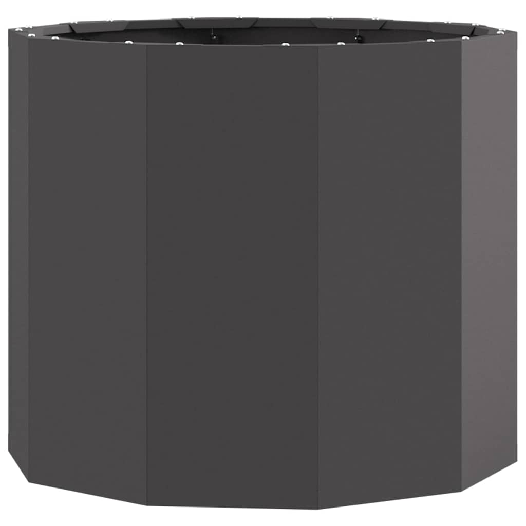 Fioriera Nero 60 x 60 x 50 cm Acciaio