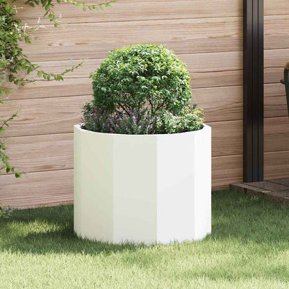 Fioriera Bianco 60 x 60 x 50 cm Acciaio